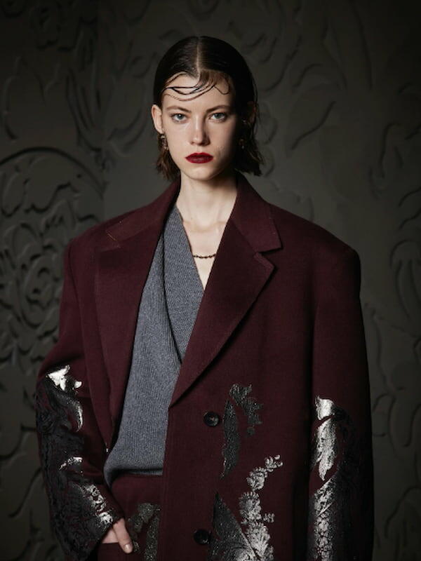 etro dark red jacket