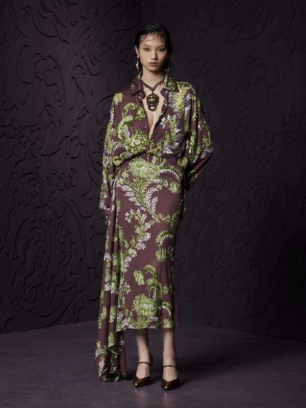 etro green dress