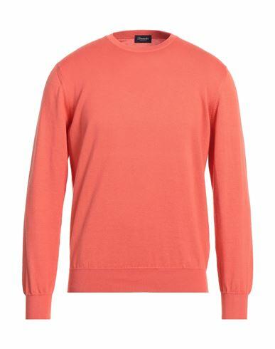 Drumohr Man Sweater Salmon pink Cotton Cover