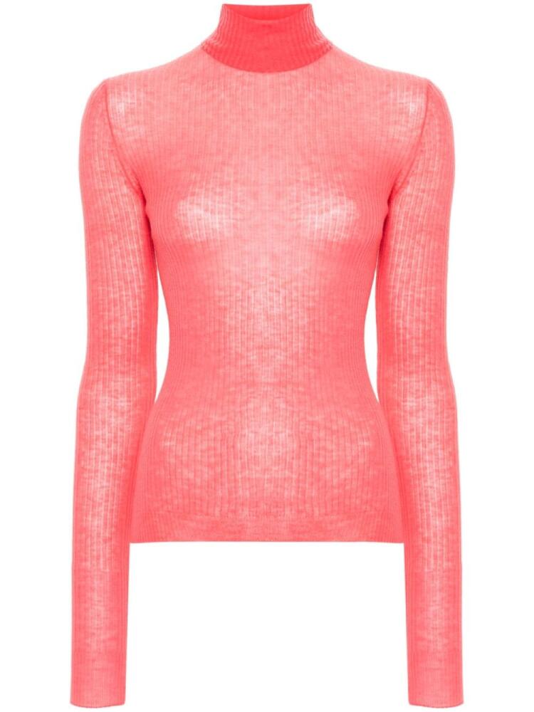 Patrizia Pepe rubberised-logo sweater - Pink Cover