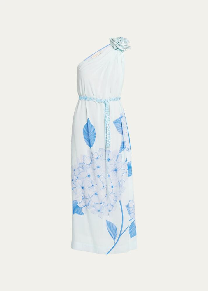 Verandah Hydrangea-Print Toga Maxi Dress Cover