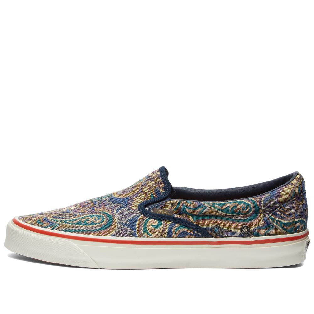 Vans Vault Vans X Nigel Cabourn UA OG Classic Slip-On LX Sneakers in Paisley Vintage Blue Cover