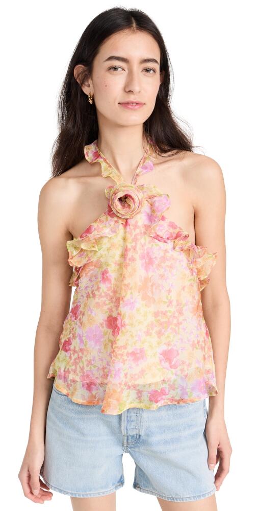 ASTR the Label Alix Top Yellow Multi Floral Cover