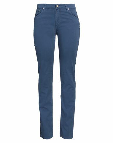 Trussardi Woman Pants Navy blue Cotton, Elastane Cover