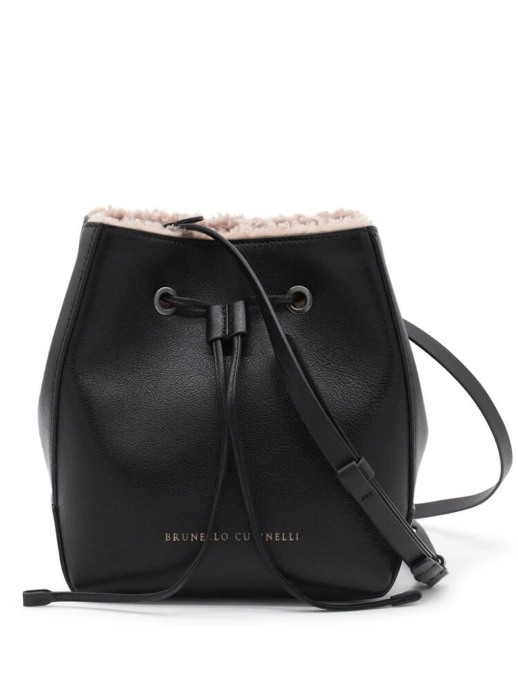 Brunello Cucinelli leather bucket bag - Black Cover