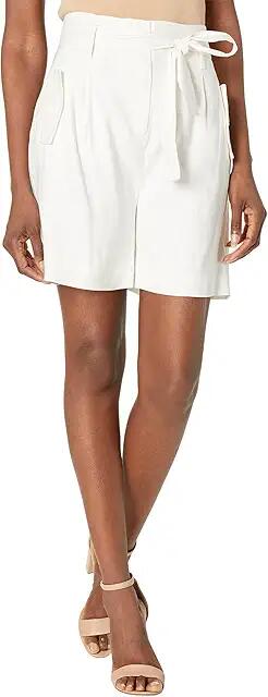 Calvin Klein Shorts with Button Detail and Belt (Soft White) Women's Shorts Cover