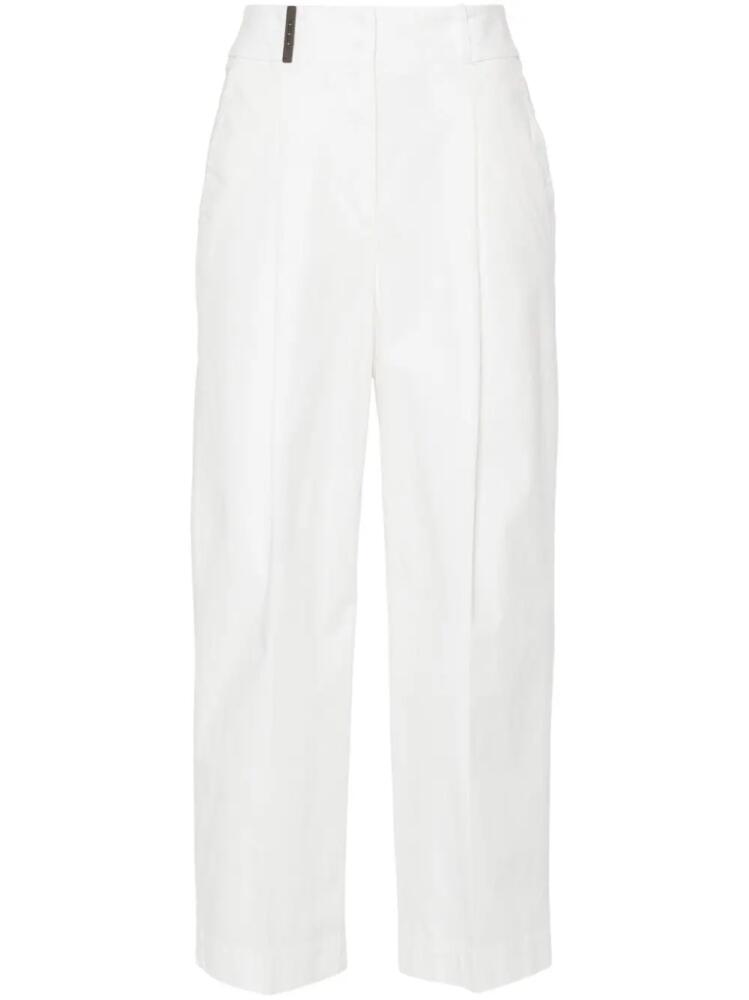 Peserico cotton-blend straight trousers - White Cover