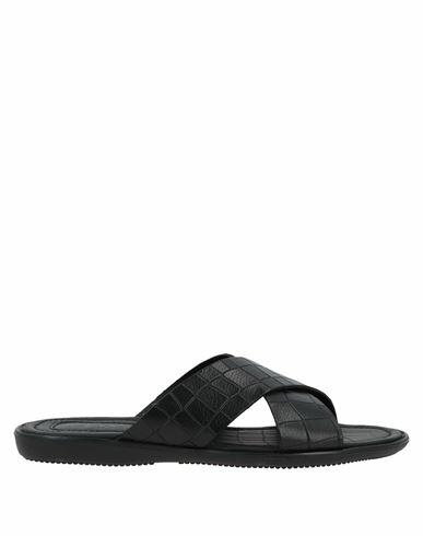 Doucal's Man Sandals Black Soft Leather Cover