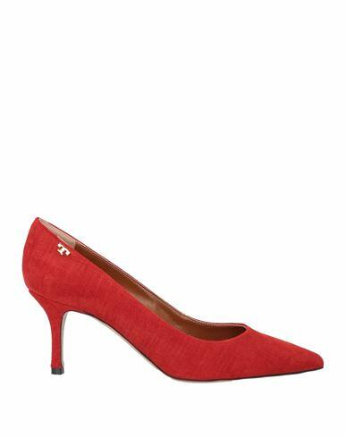 Tory Burch Woman Pumps Red Leather Cover