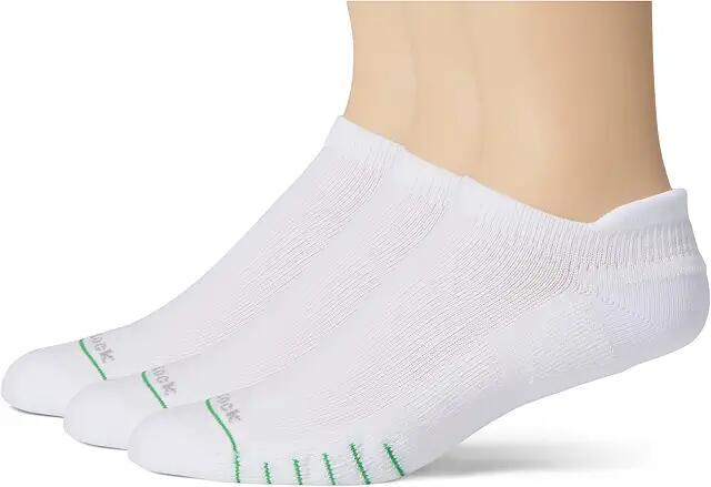 Eurosock Ace Silver No Show Tab 3-Pack (White) Crew Cut Socks Shoes Cover