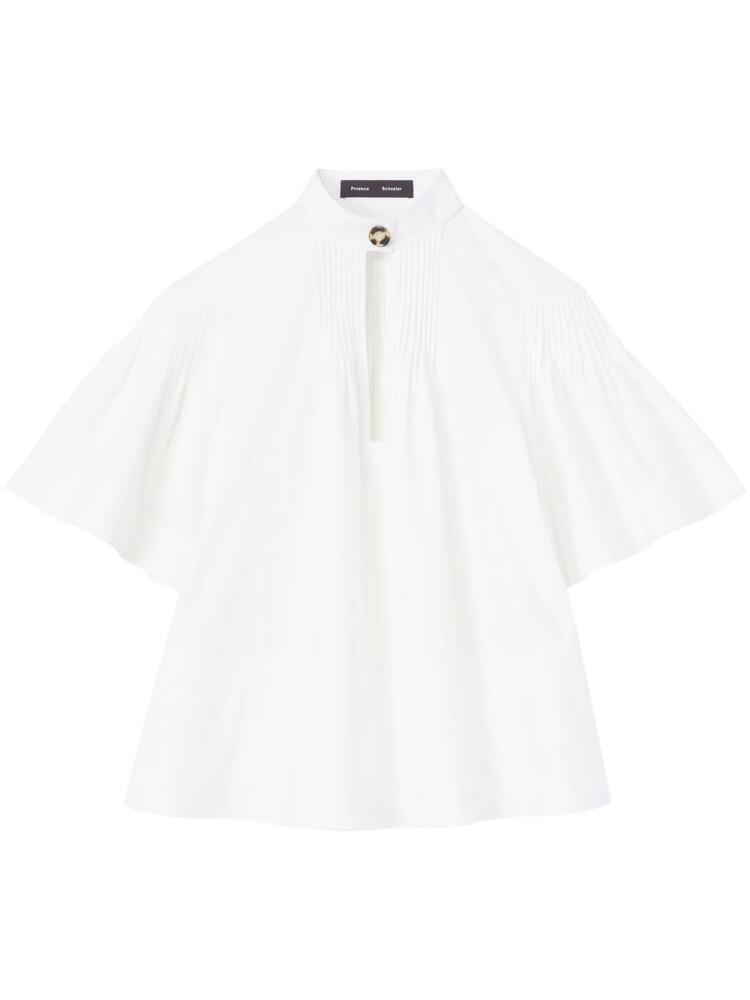 Proenza Schouler pintuck-detail flared blouse - White Cover