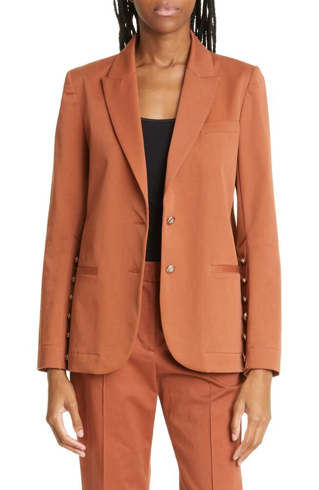 TWP Oversize Stretch Cotton Blazer in Terracotta Cover