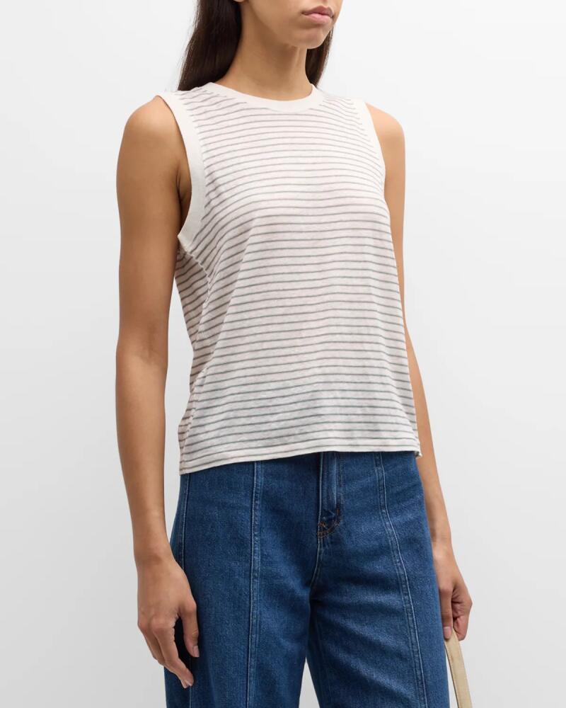 FRAME Stripe Crewneck Muscle Tee Cover