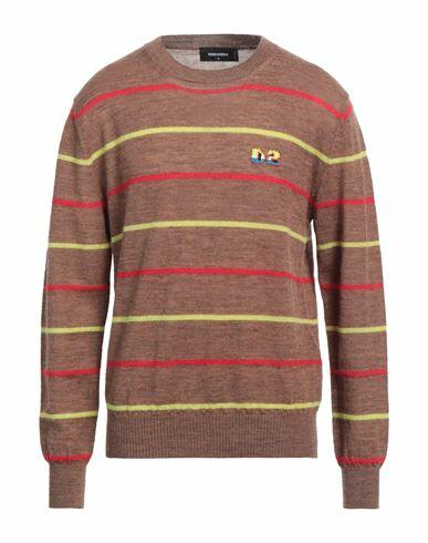 Dsquared2 Man Sweater Camel Virgin Wool, Mohair wool, Alpaca wool, Polyamide Cover