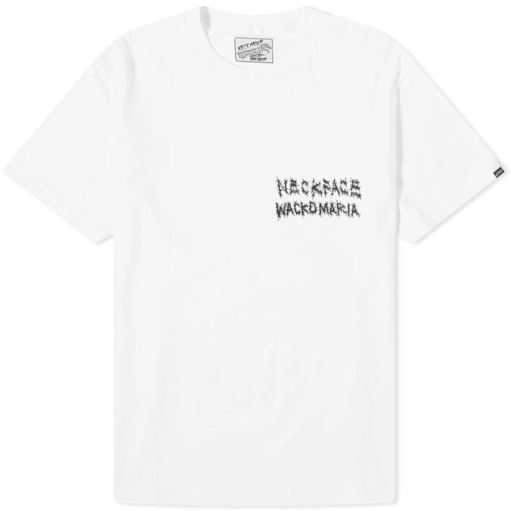 Wacko Maria Men's x Neckface Type 3 T-Shirt in White Cover