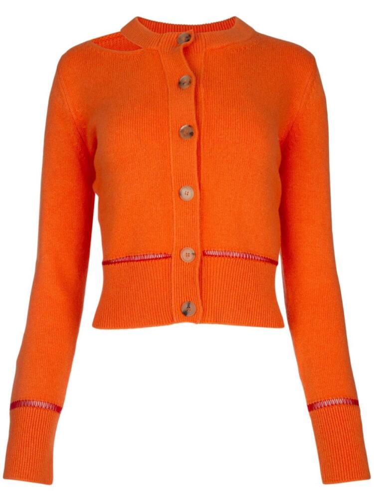 Alexander McQueen cut-out cardigan - Orange Cover