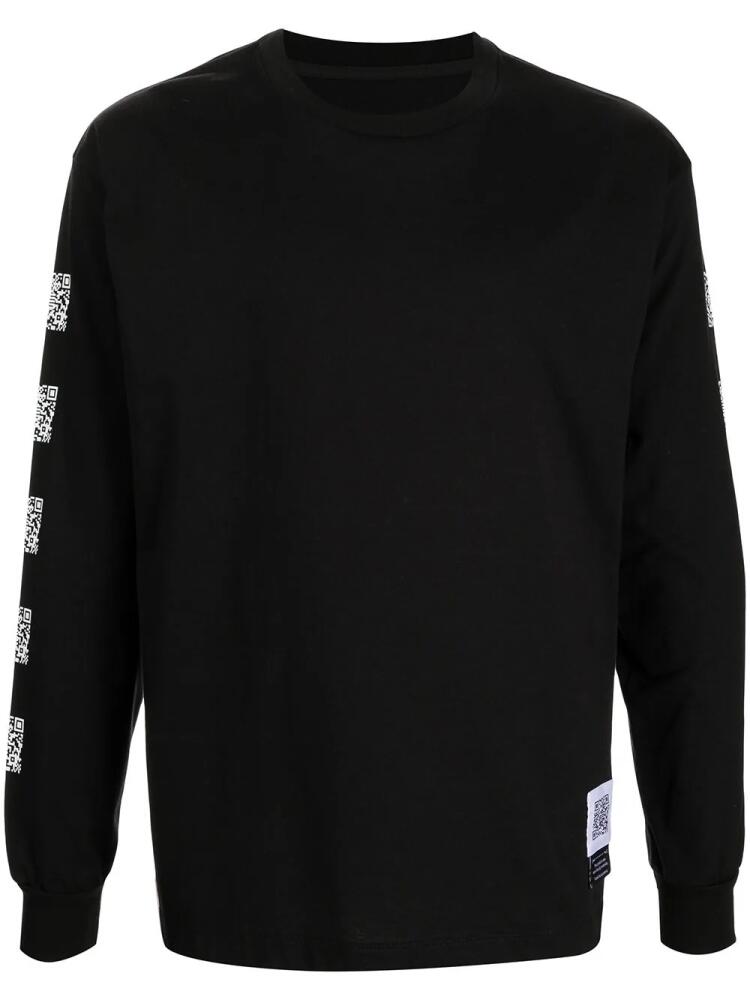 Fumito Ganryu logo-patches long-sleeve T-shirt - Black Cover