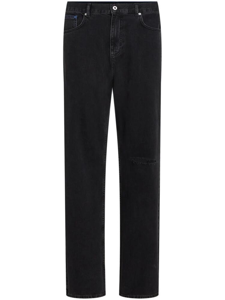 Karl Lagerfeld Jeans logo-patch straight-leg jeans - Black Cover