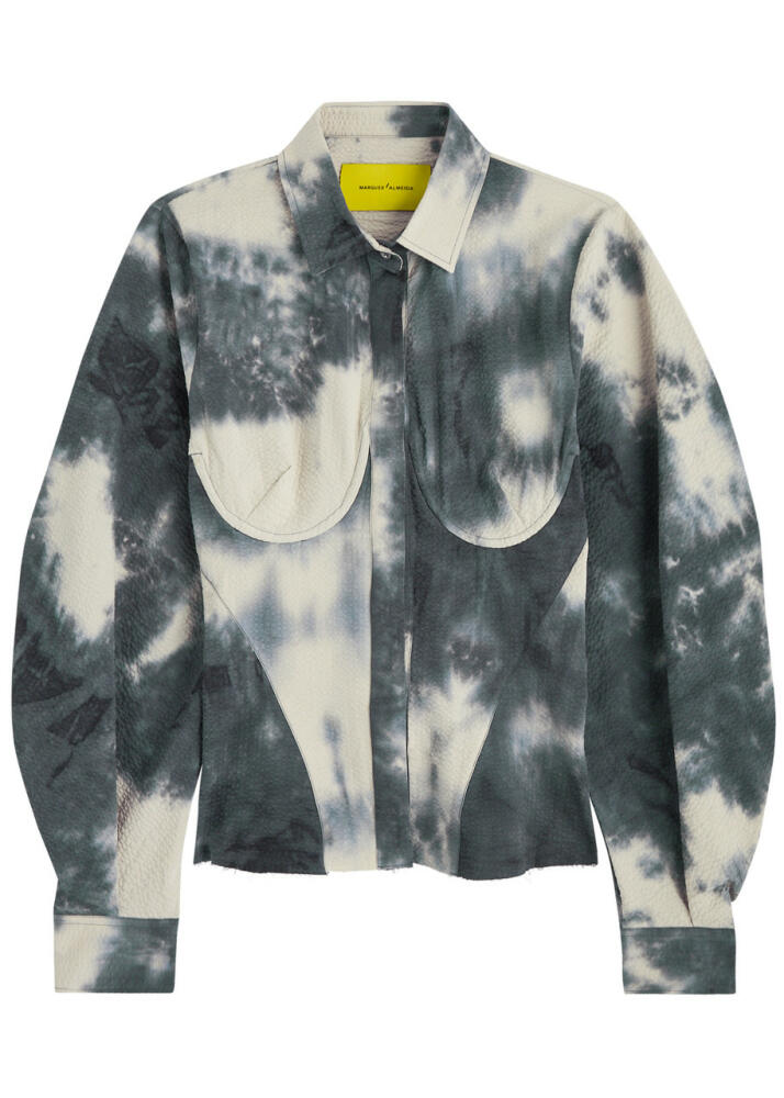 Marques' Almeida Tie-dye Seersucker Shirt - Cream Cover