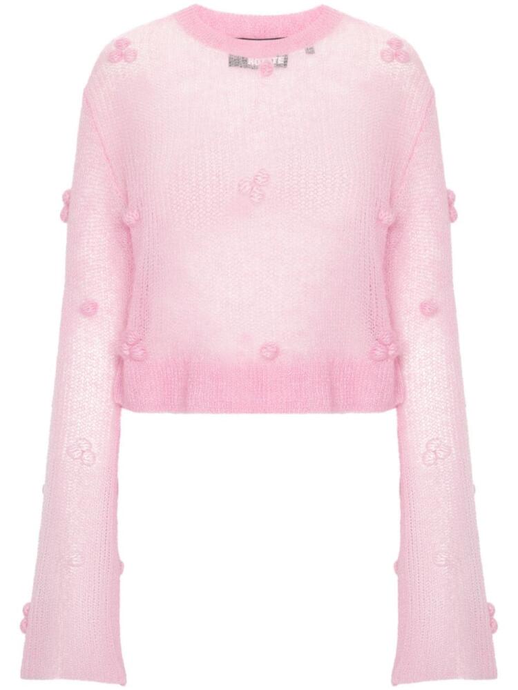 ROTATE BIRGER CHRISTENSEN appliqué-detail sweater - Pink Cover