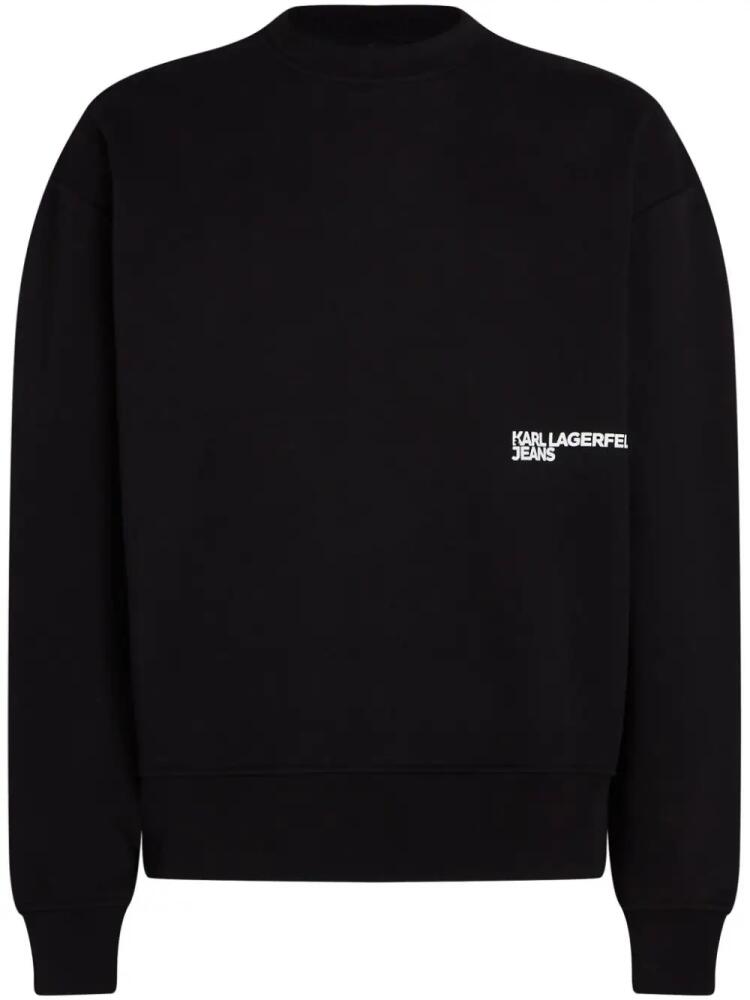 Karl Lagerfeld Jeans logo-print crew-neck jumper - Black Cover