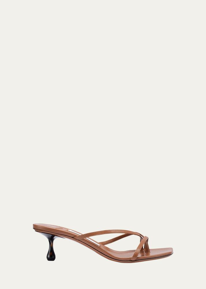 Jimmy Choo Etana Leather Strappy Mule Sandals Cover