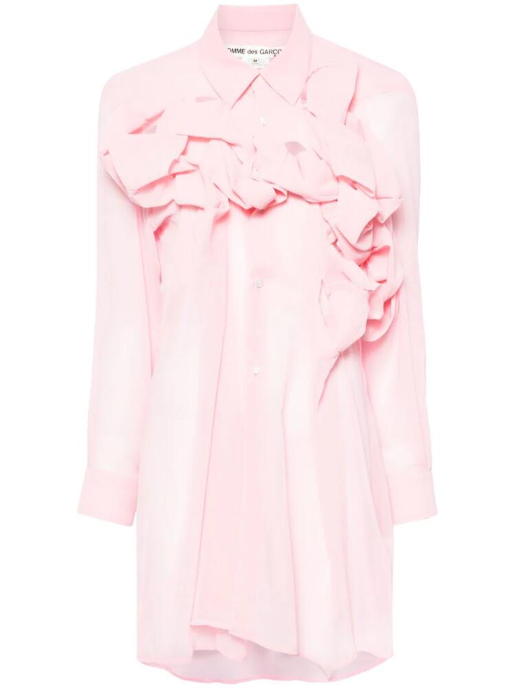 Comme Des Garçons ruffled cut-out blouse - Pink Cover