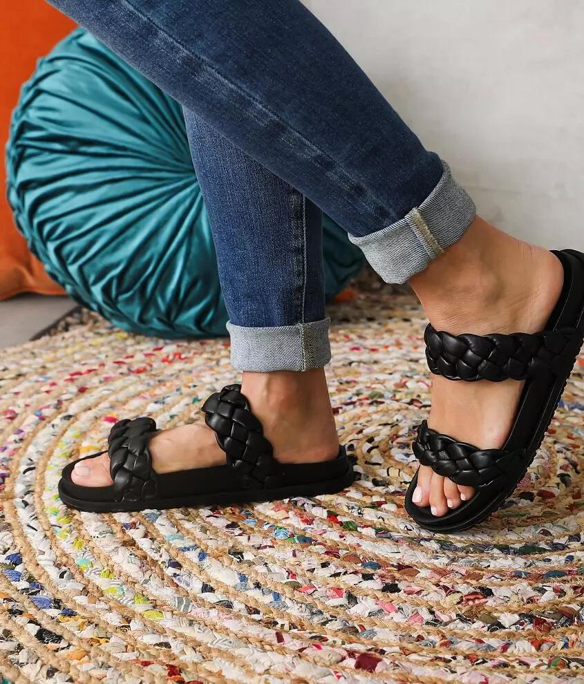 Qupid Braided Strappy Sandal Cover