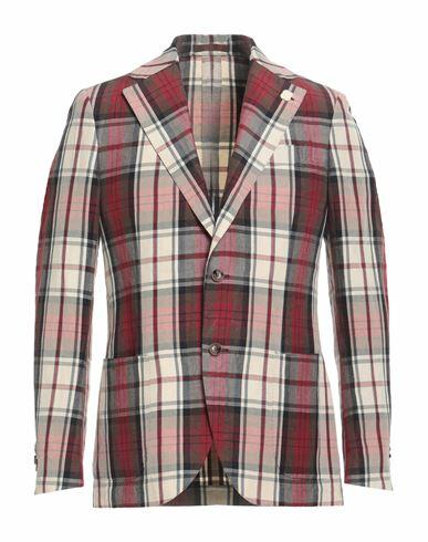 Lardini Man Blazer Red Linen, Silk Cover