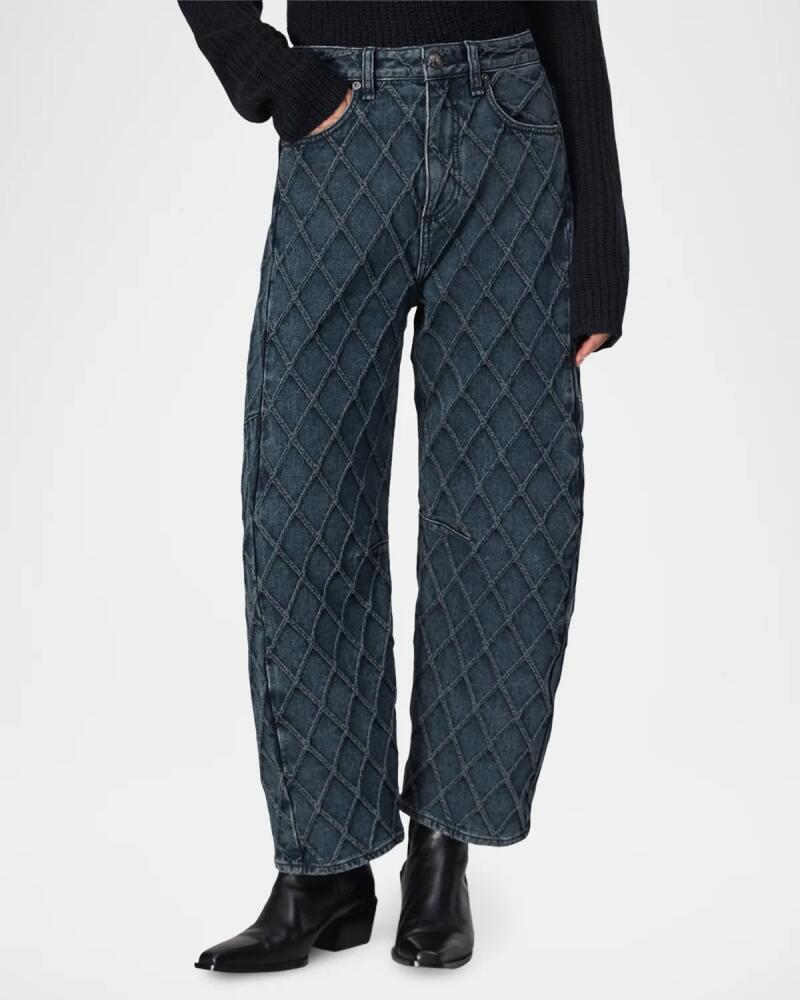 Rag & Bone Charlie Quilted High-Rise Barrel Jeans Cover