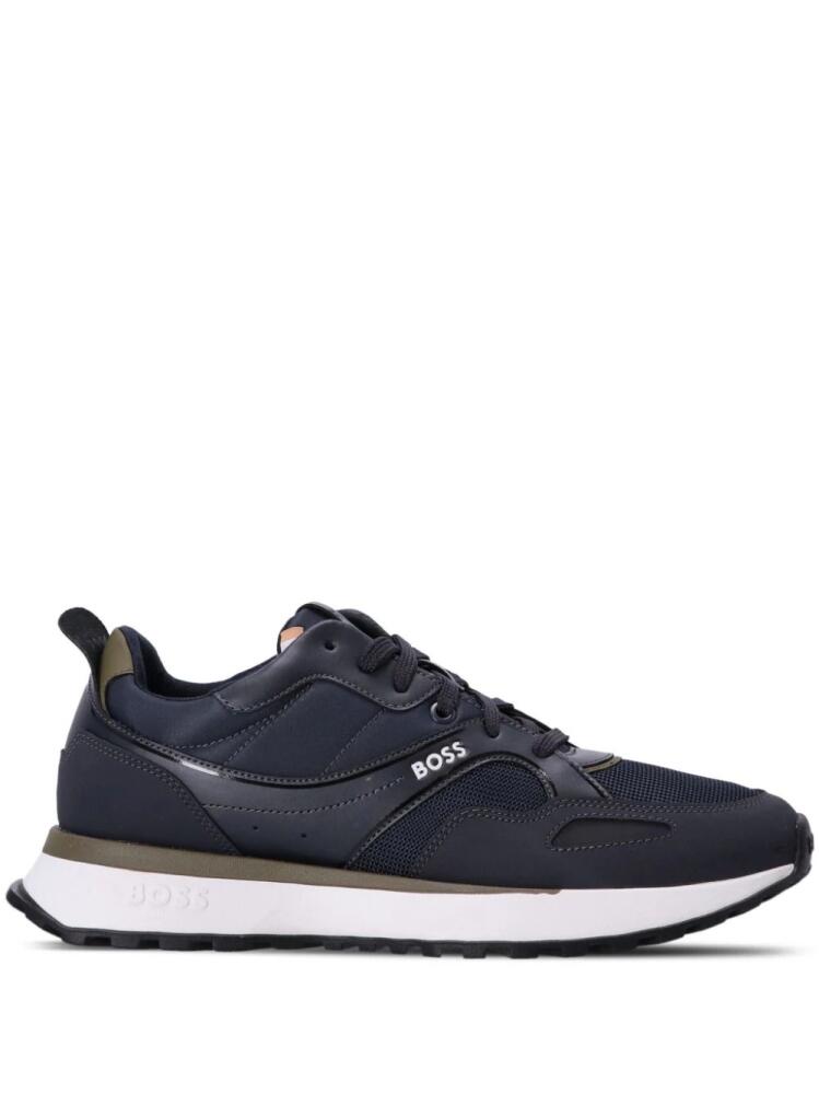 BOSS panelled low-top sneakers - Blue Cover