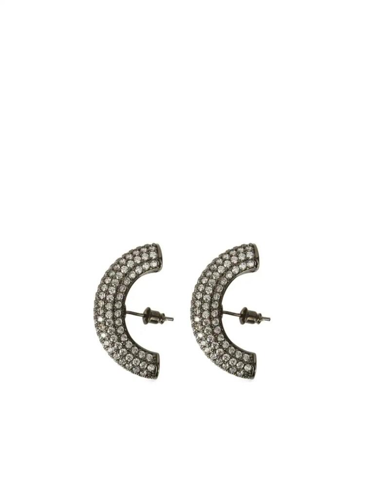 Panconesi cubic-zirconia half-hoop earrings - Silver Cover