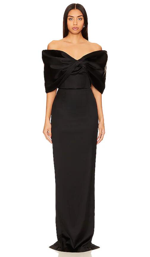 SAU LEE Paloma Gown in Black Cover