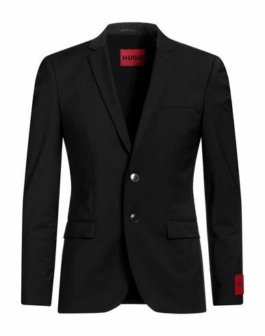 Hugo Man Blazer Black Virgin Wool, Polyester, Elastane Cover