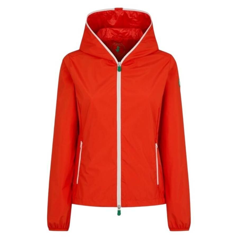 Save The Duck Traffic Red Stella Hooded Rain Jacket Cover