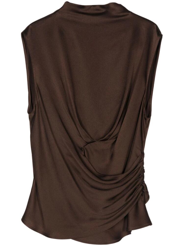 Semicouture satin blouse - Brown Cover