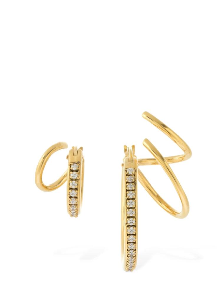 PANCONESI Stellar Mismatched Crystal Hoop Earrings Cover