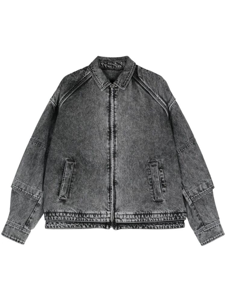 Juun.J zip-up denim jacket - Grey Cover