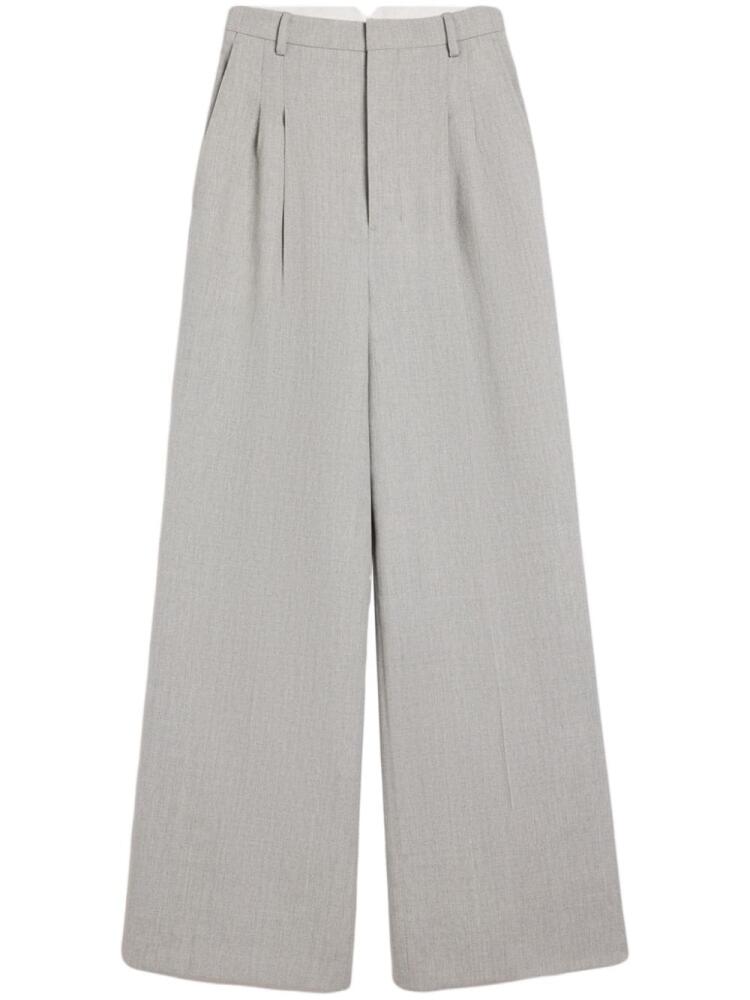 AMI Paris Pleated palazzo pants - Grey Cover