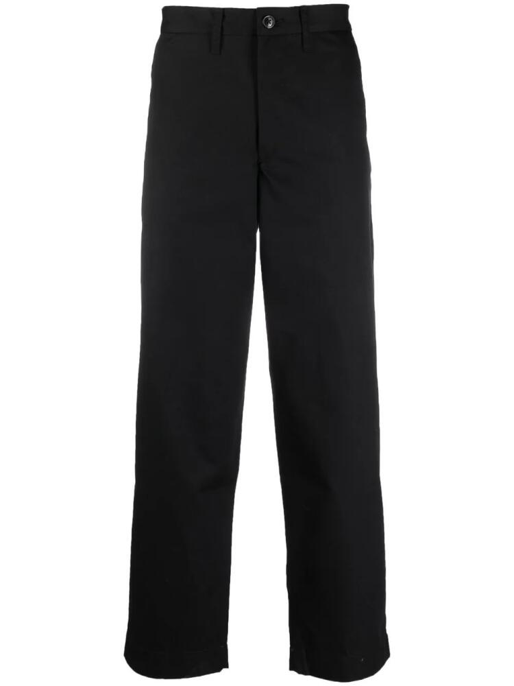 WTAPS logo patch straight-leg trousers - Black Cover