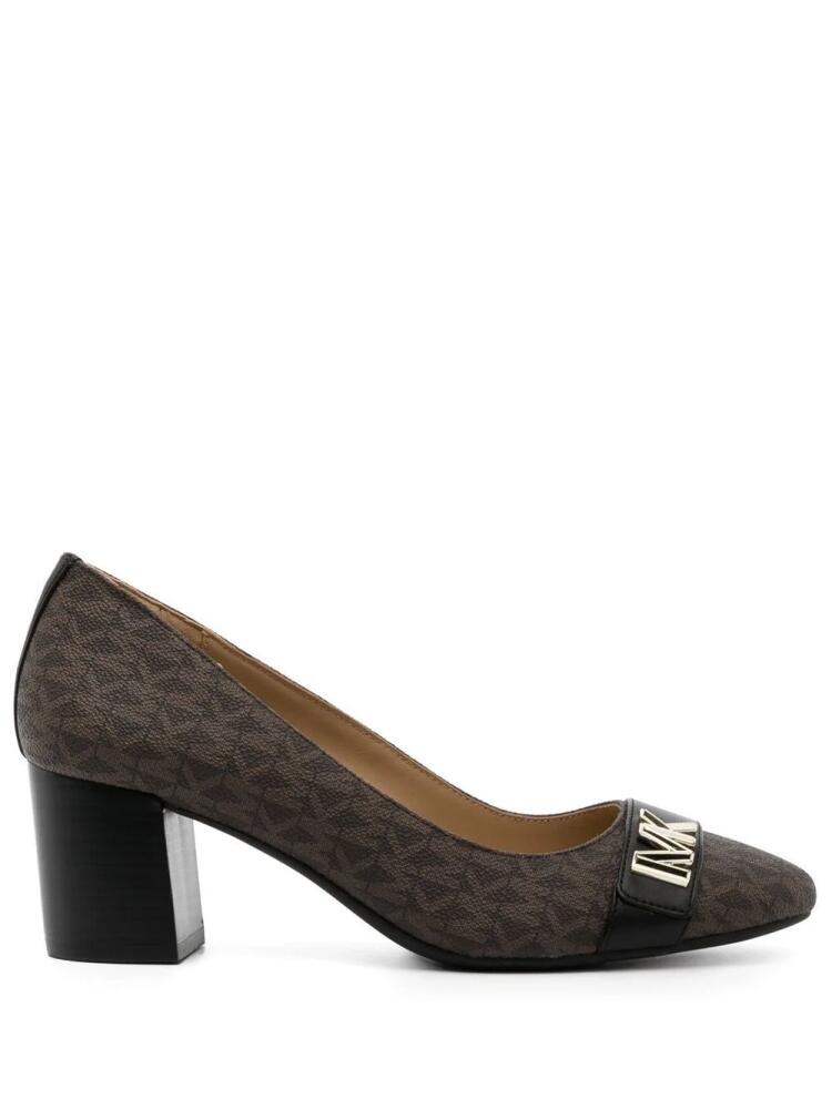 Michael Kors Jilly monogram-print pumps - Neutrals Cover