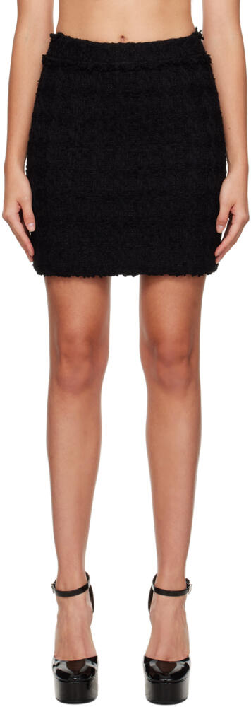 Dolce&Gabbana Black Frayed Miniskirt Cover