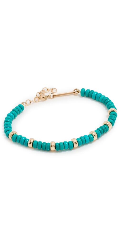 Zoe Chicco 14k Gemstone Beads Bracelet 14k Yellow Gold/Turquoise Cover