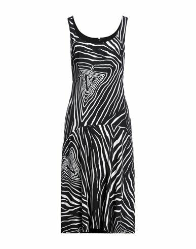 Versace Woman Midi dress Black Viscose, Polyester Cover