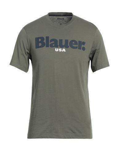 Blauer Man T-shirt Military green Cotton Cover