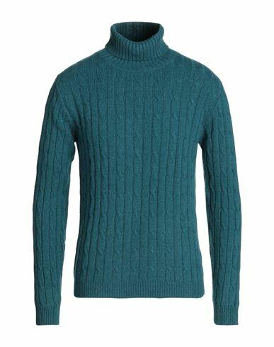 Daniele Fiesoli Man Turtleneck Deep jade Cashmere Cover