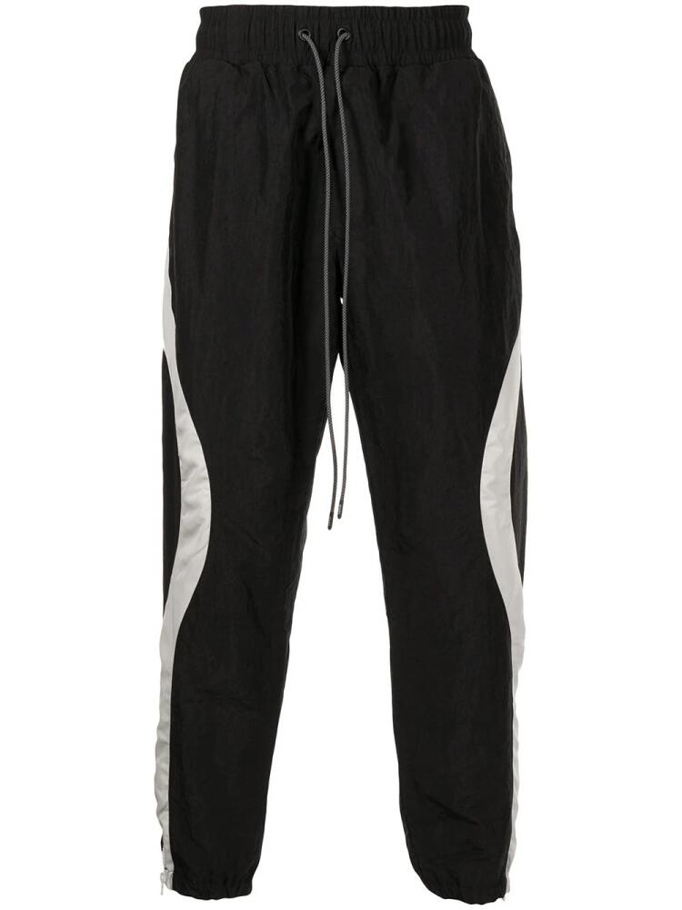 Mostly Heard Rarely Seen wave stripe-print track pants - Black Cover