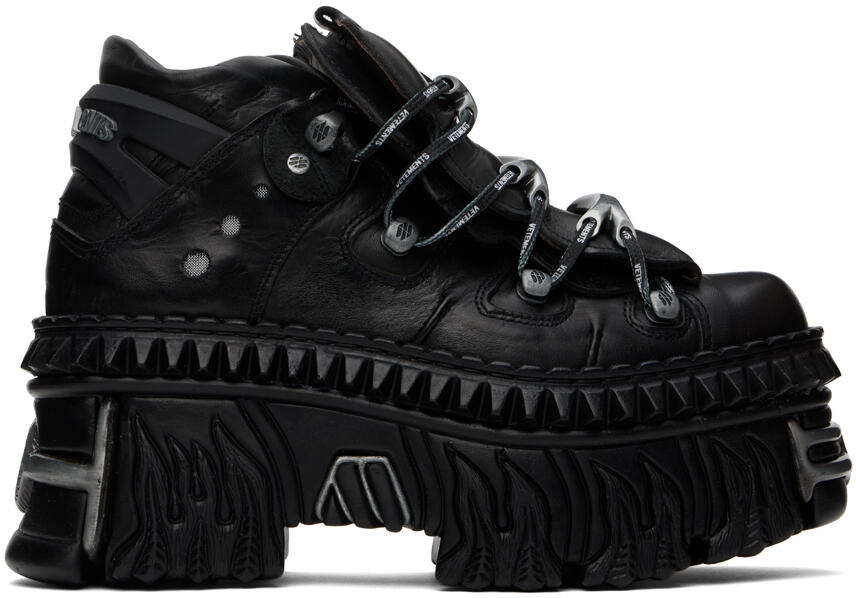 VETEMENTS Black New Rock Edition Platform Sneakers Cover