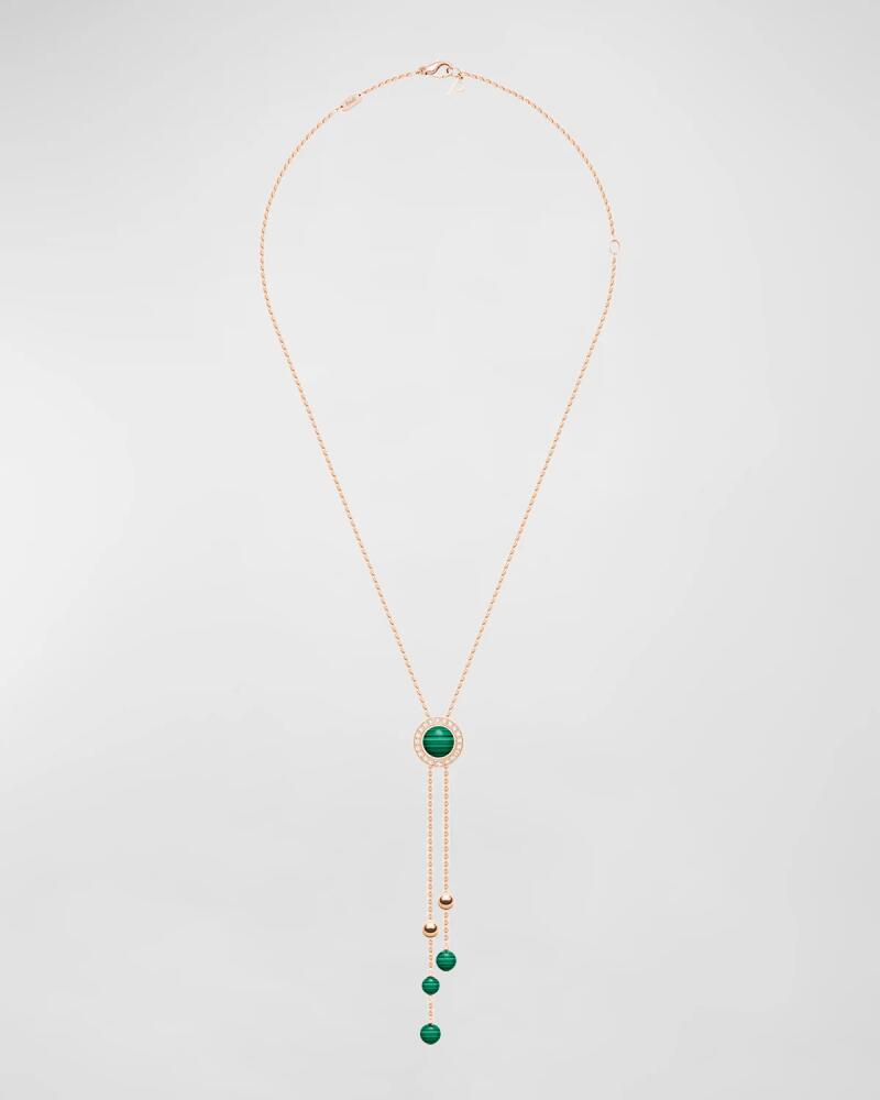 PIAGET Possesion 18k Rose Gold Malachite Pendant Necklace Cover