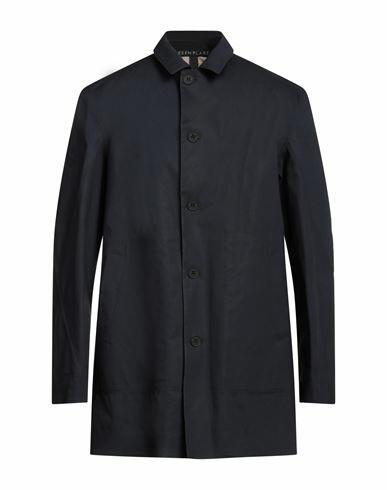 Esemplare Man Overcoat & Trench Coat Midnight blue Cotton, Polyurethane Cover